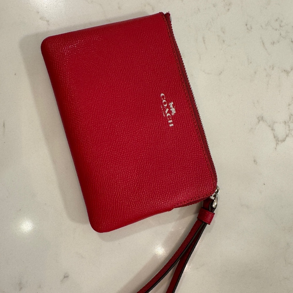 Coach Red Wristlet Wallet- GREAT CONDITION!!